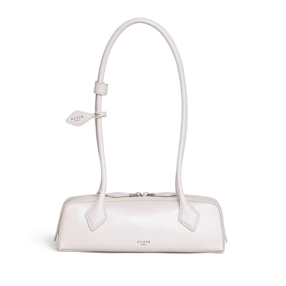 Authentic Alaïa Le Teckel Small Shoulder Bag In Ivory Calfskin - Picture 11 of 11